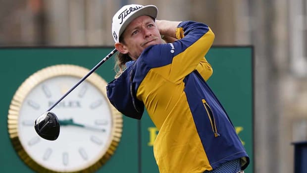 Cameron Smith is pictured in the first round of the 2022 British Open.